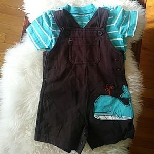 NWOT Carter's baby boy set of romper and t shirt
